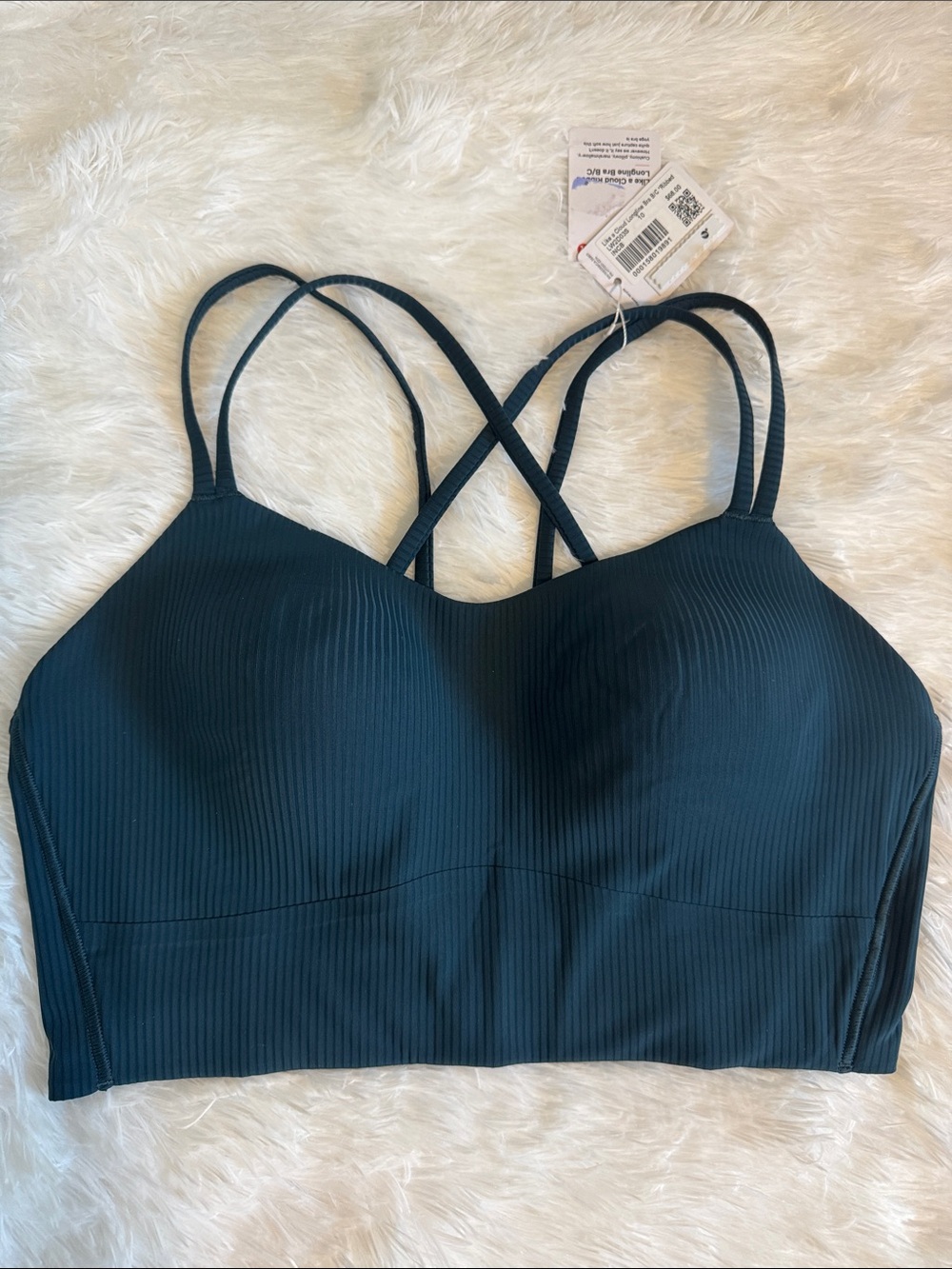 Lululemon Like A Cloud Longline Bra B/C *Ribbed - Indochine Blue